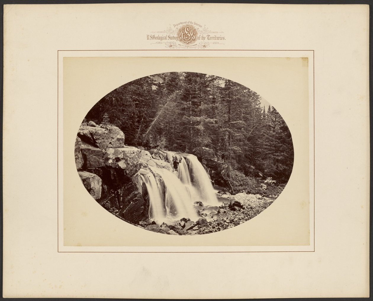 Źródła w hrabstwie Gallatin, Park Narodowy Yellowstone, Montana autorstwa William Henry Jackson