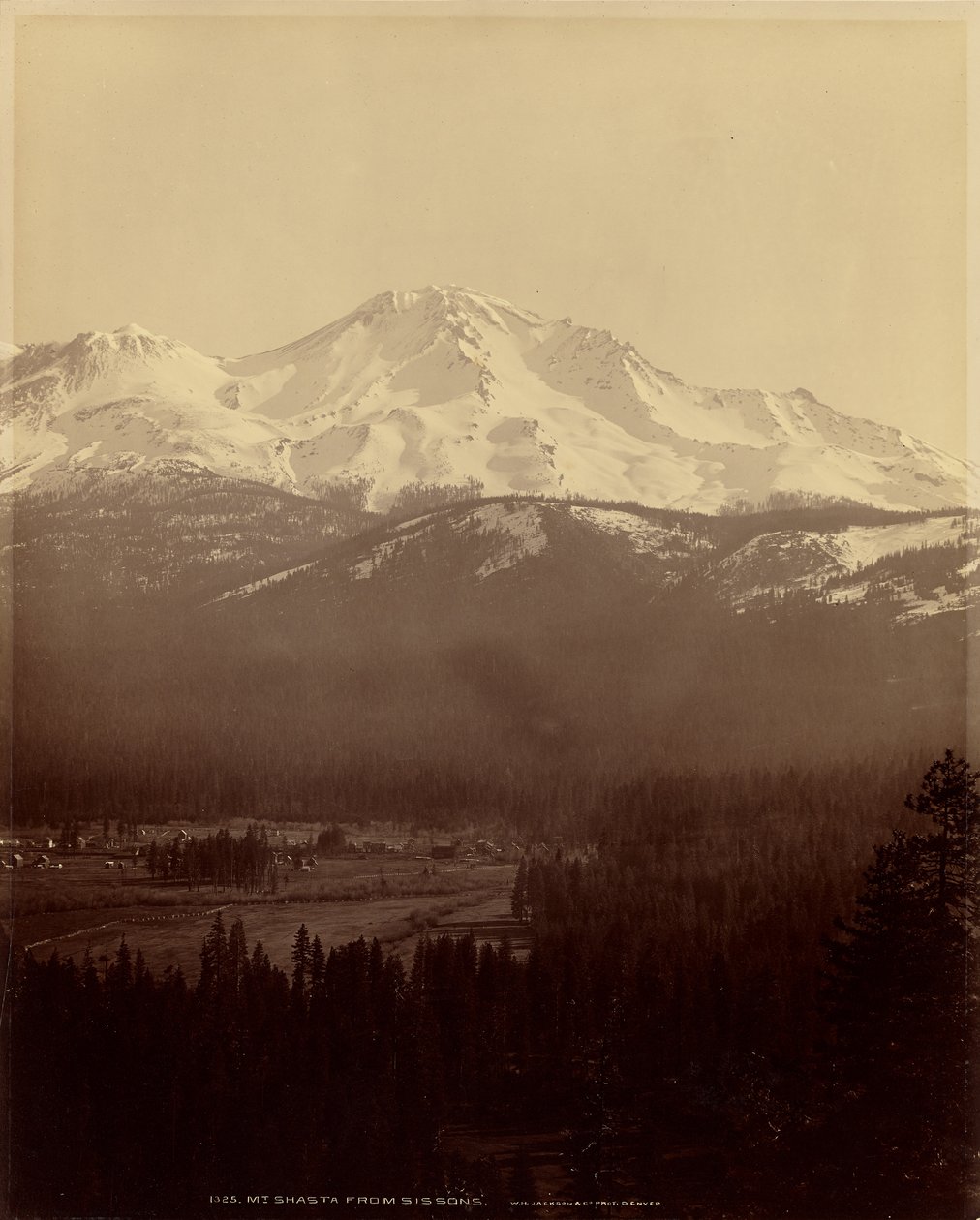 Góra Shasta widziana z Sissions autorstwa William Henry Jackson