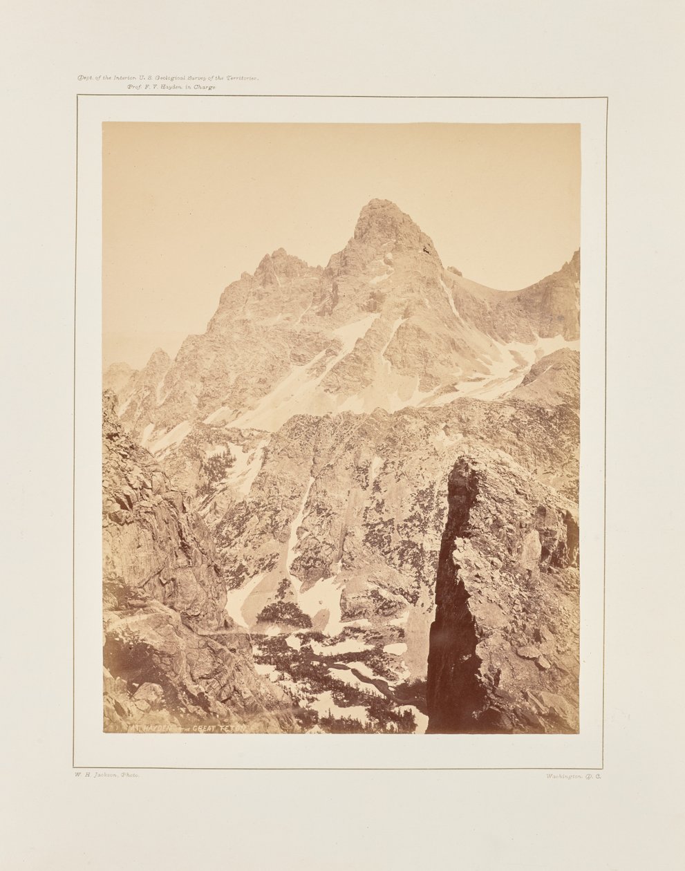 Mt. Hayden lub Wielki Teton autorstwa William Henry Jackson