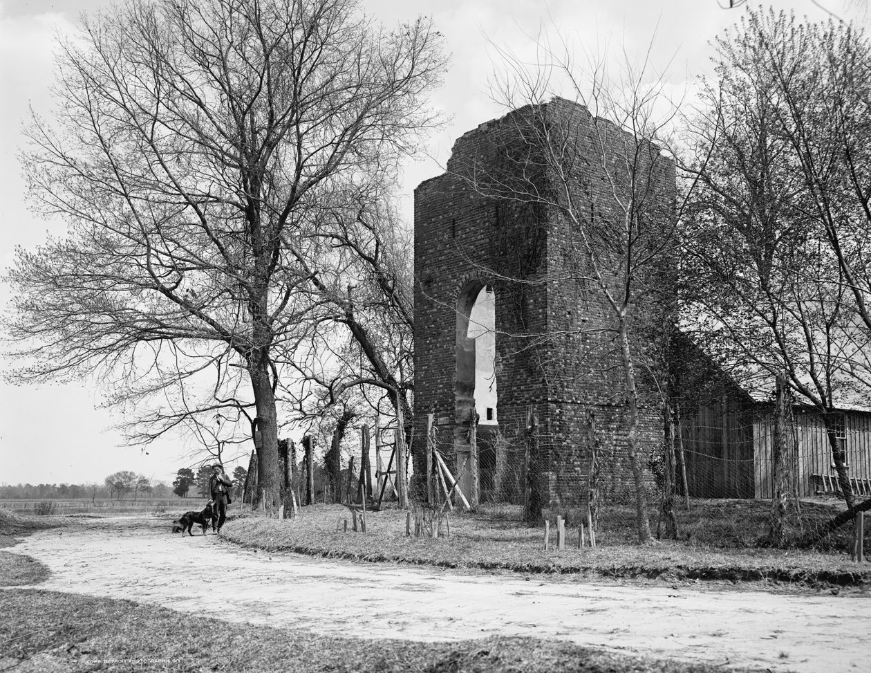 Stary kościół, Jamestown, Wirginia, ok. 1902 r. (zdjęcie) autorstwa William Henry Jackson
