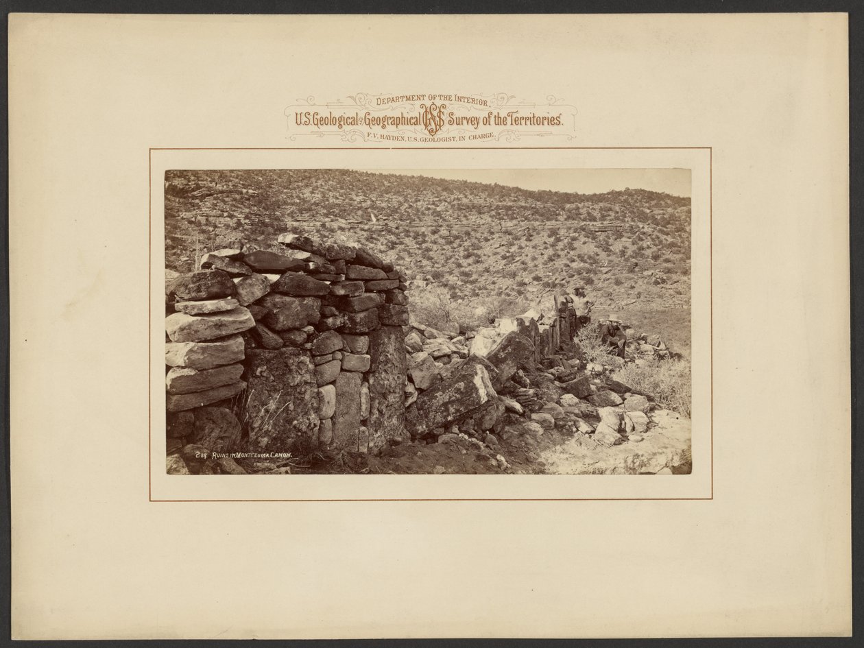 Ruiny w Montezuma Cañon autorstwa William Henry Jackson