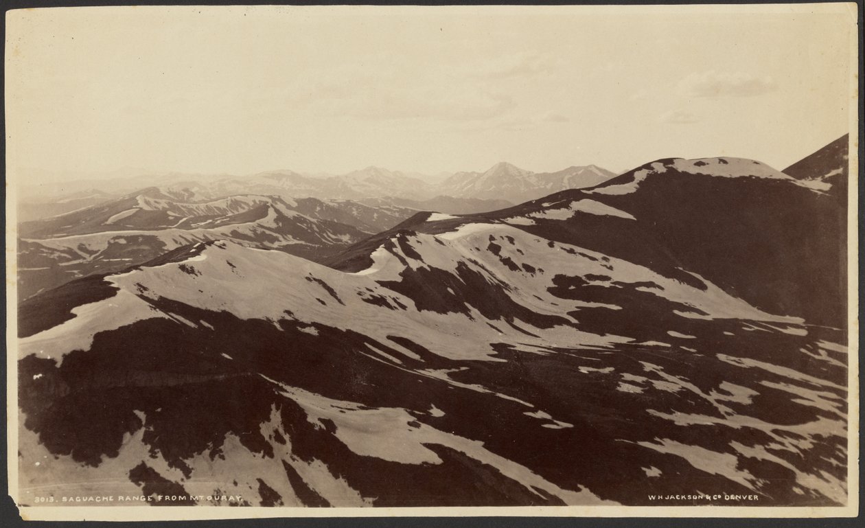 Pasmo Saguache widziane z Mount Ouray autorstwa William Henry Jackson