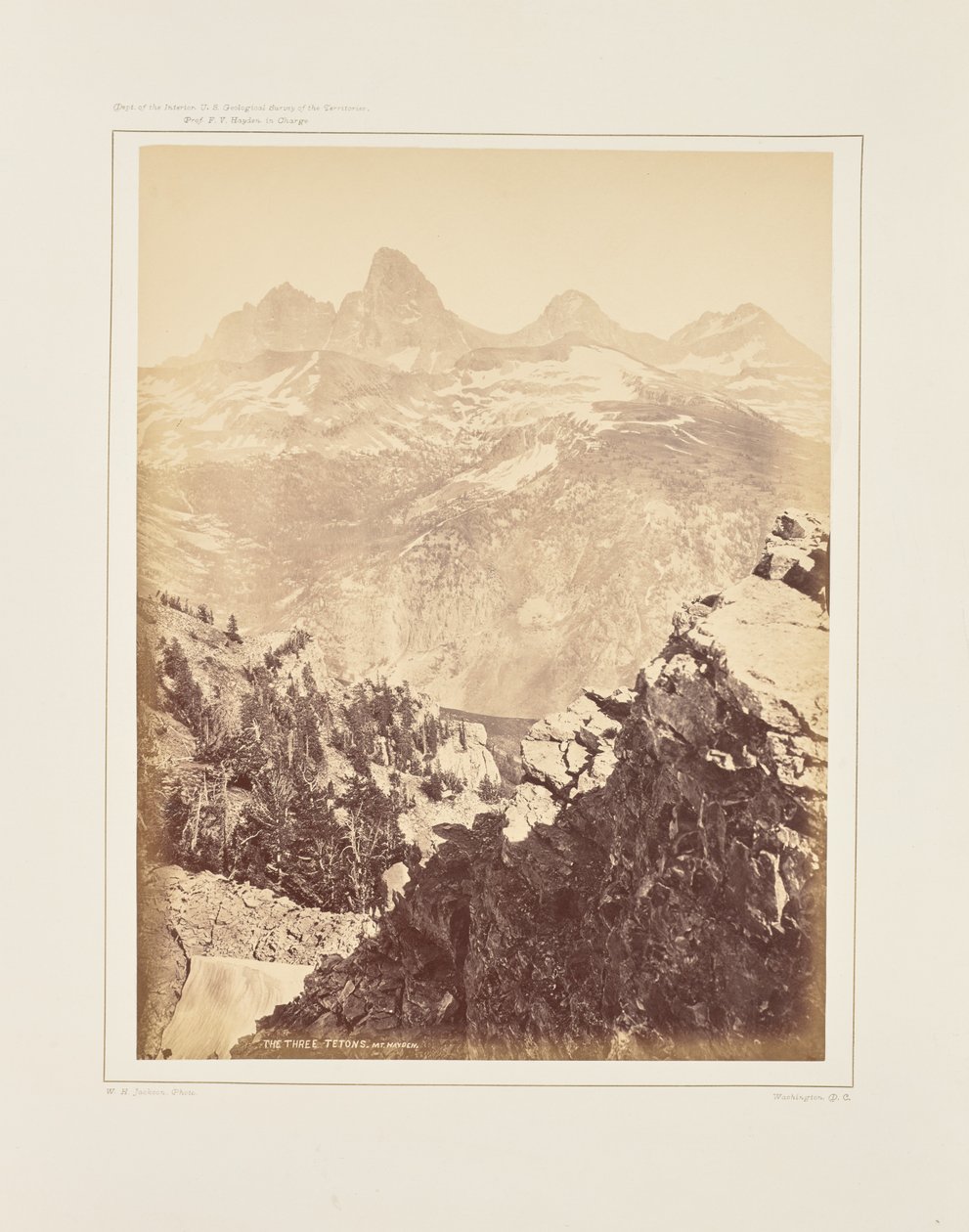 Trzy Tetony, Mount Hayden autorstwa William Henry Jackson