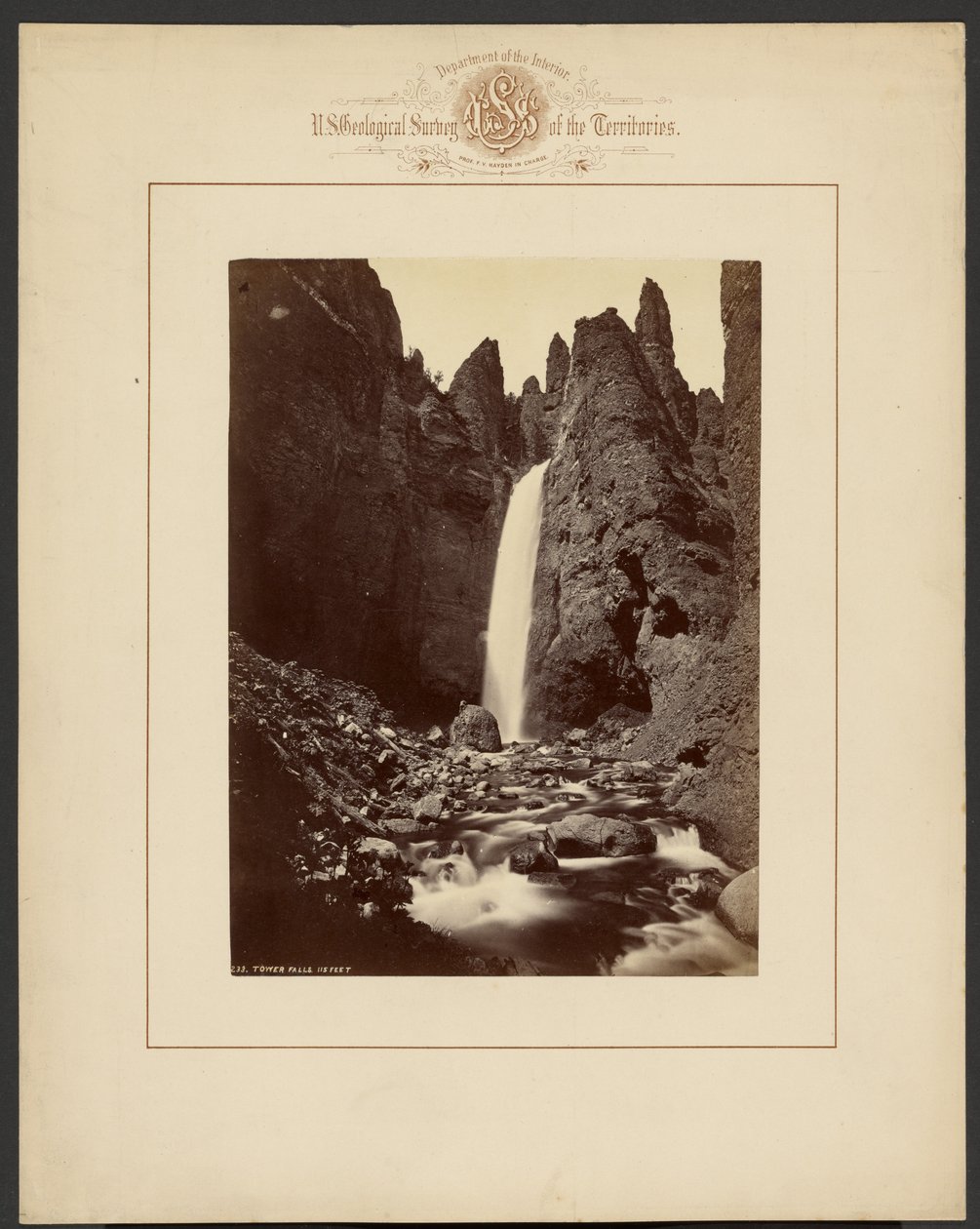 Wodospady Tower, 115 stóp autorstwa William Henry Jackson