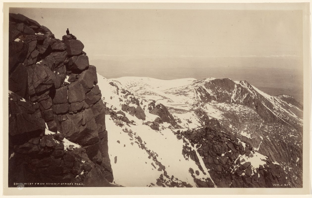 Na zachód od szczytu Pikes Peak autorstwa William Henry Jackson