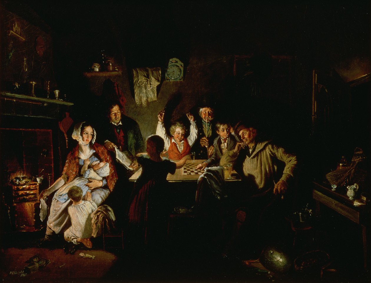 Gra w warcaby autorstwa William Henry Knight