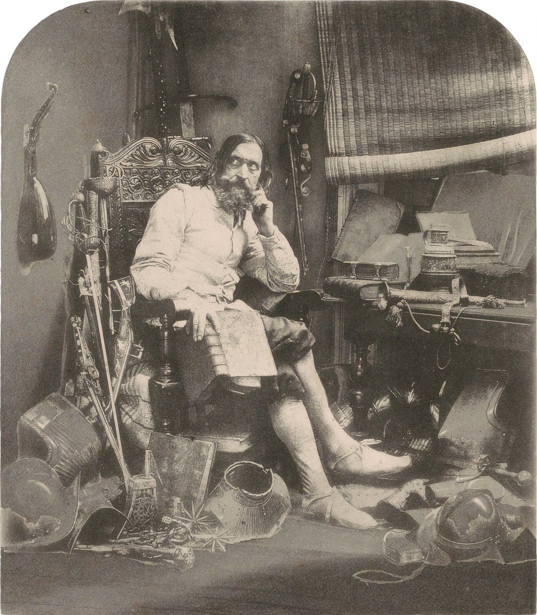 Don Kichot w swoim gabinecie, 1855, wydruk 1857 (zdjęcie) autorstwa William Henry Lake Price
