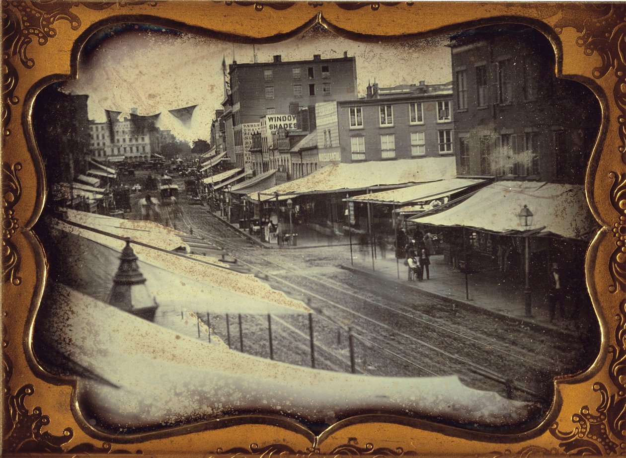 Chatham Square, Nowy Jork, ok. 1853 autorstwa William Henry Lewis
