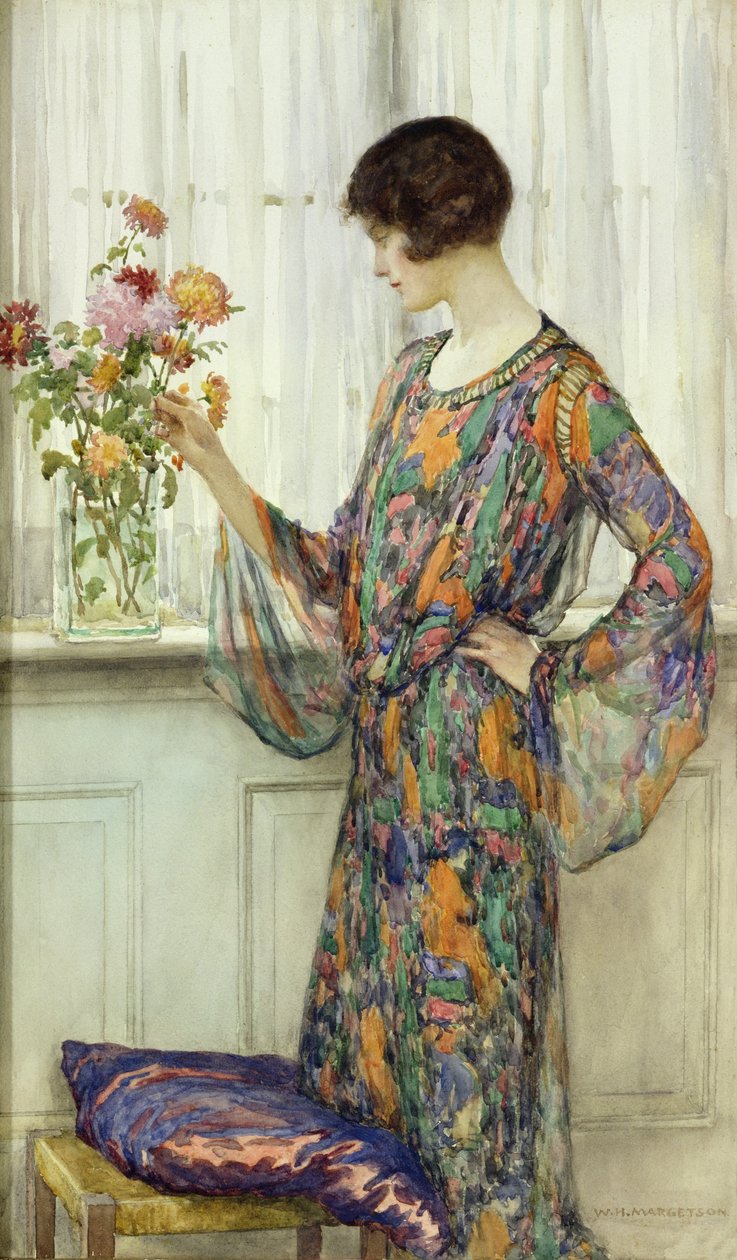 Układanie kwiatów autorstwa William Henry Margetson