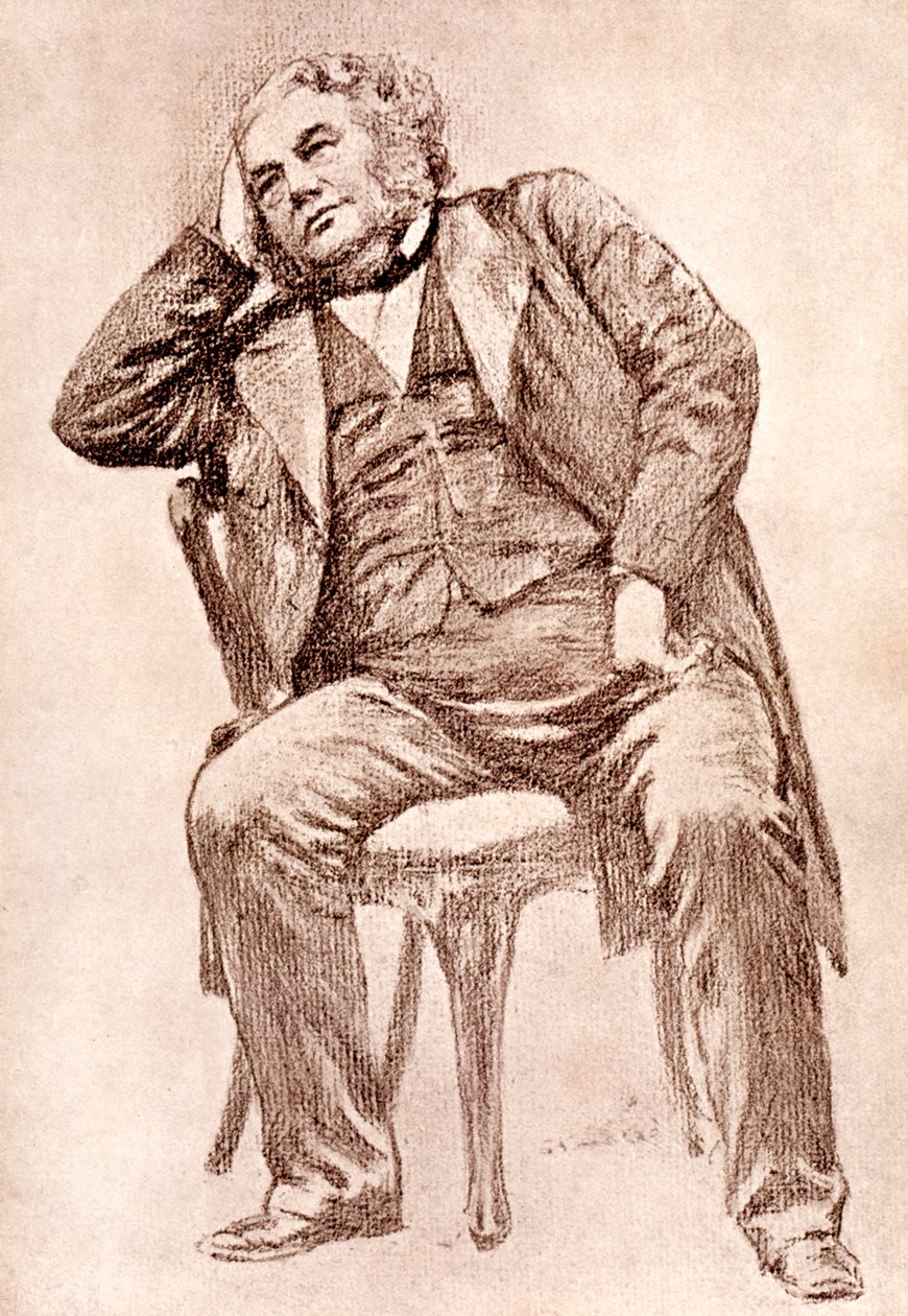 Mark Lemon, XIX-wieczny redaktor magazynu Punch, 1909. autorstwa William Henry Margetson