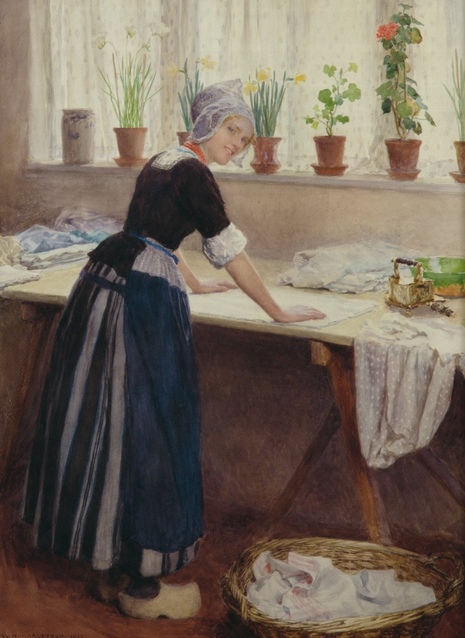 Pralnia, 1915 (wc na papierze) autorstwa William Henry Margetson