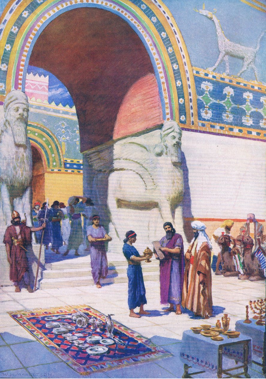 Koniec wygnania, z The Bible Picture Book wydanej przez Thomasa Nelsona, ok. 1950 autorstwa William Henry Margetson