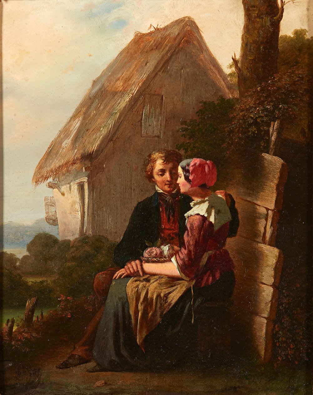 Tryst kochanka (olej na panelu) autorstwa William Henry Midwood