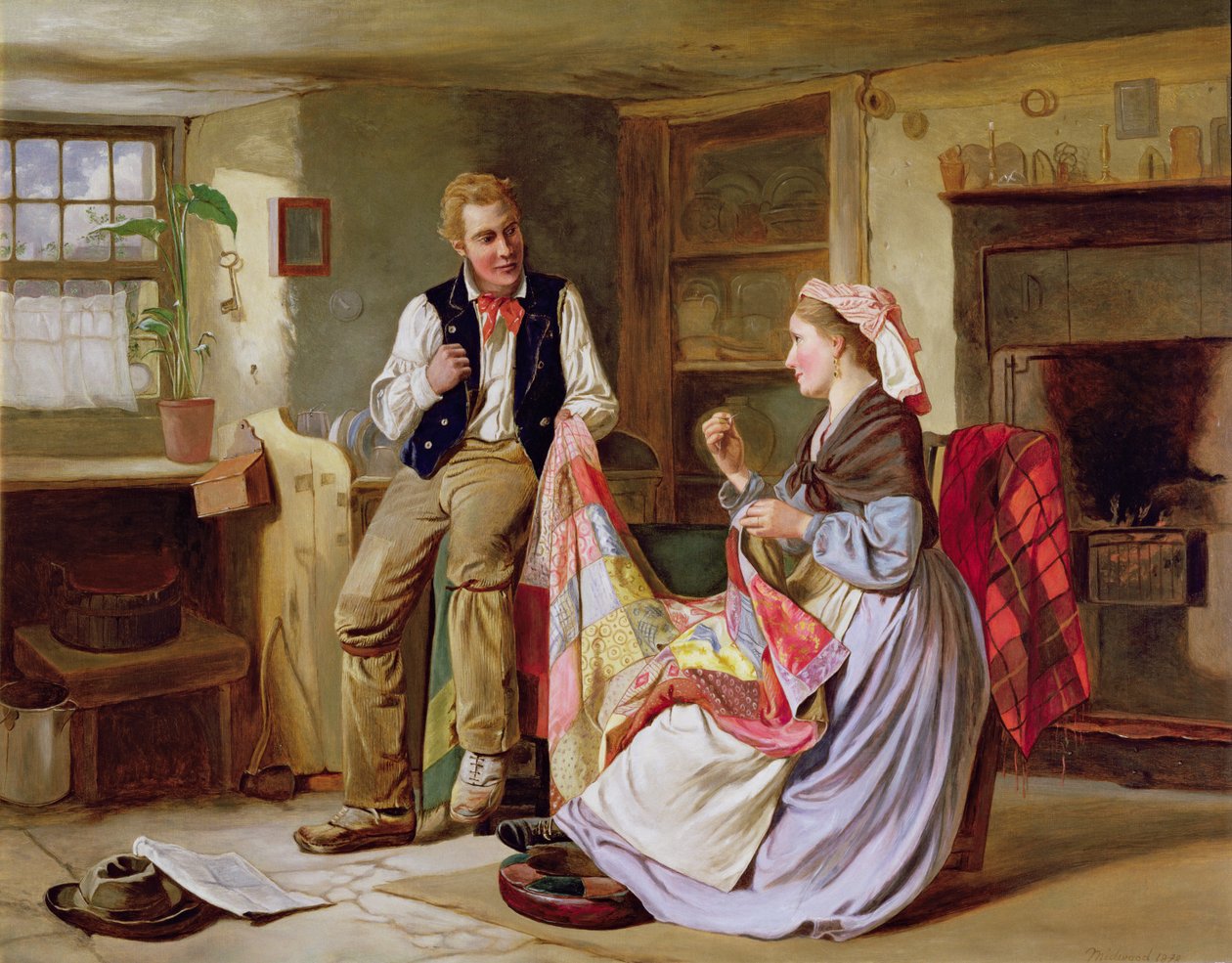 Patchworkowa kołdra autorstwa William Henry Midwood