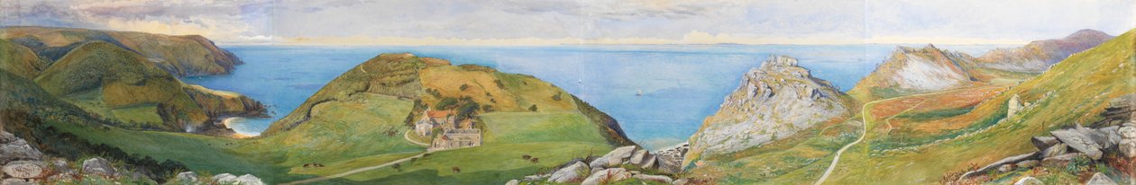 The Valley of the Rocks (wc i gwasz wzmocnione bielą) autorstwa William Henry Millais