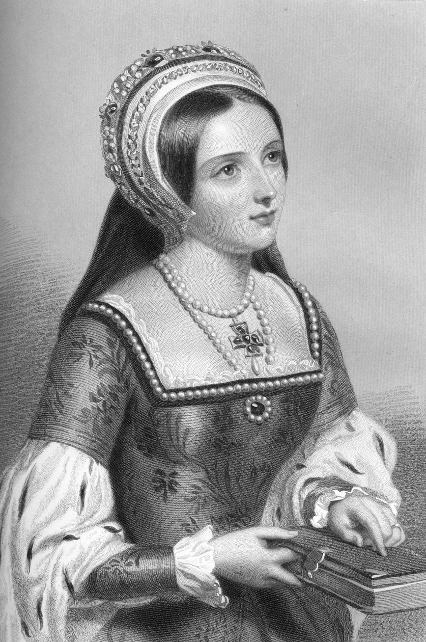 Katarzyna Parr 1512-1548, szósta żona króla Henryka VIII, 1851. autorstwa William Henry Mote
