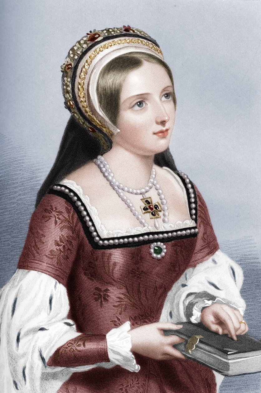 Katarzyna Parr 1512-1548, szósta żona króla Henryka VIII, 1851 autorstwa William Henry Mote