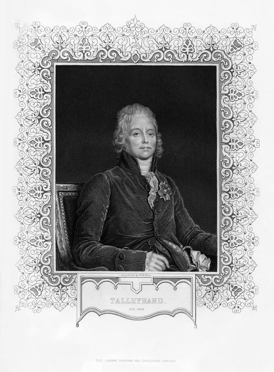 Charles Maurice de Talleyrand-Périgord, dyplomata francuski, XIX wiek. autorstwa William Henry Mote