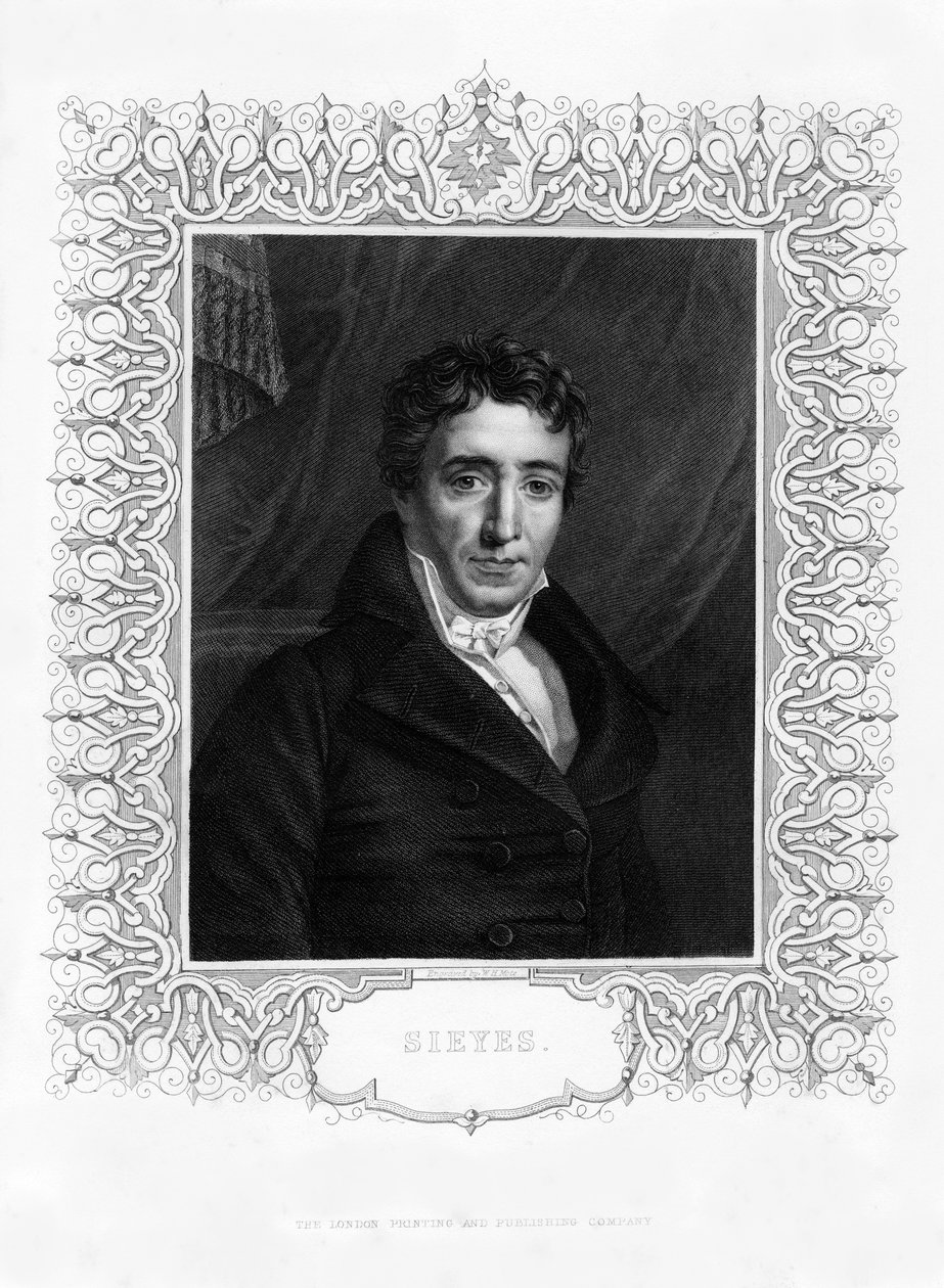 Emmanuel Joseph Sieyes, francuski duchowny i mąż stanu, XIX wiek. autorstwa William Henry Mote