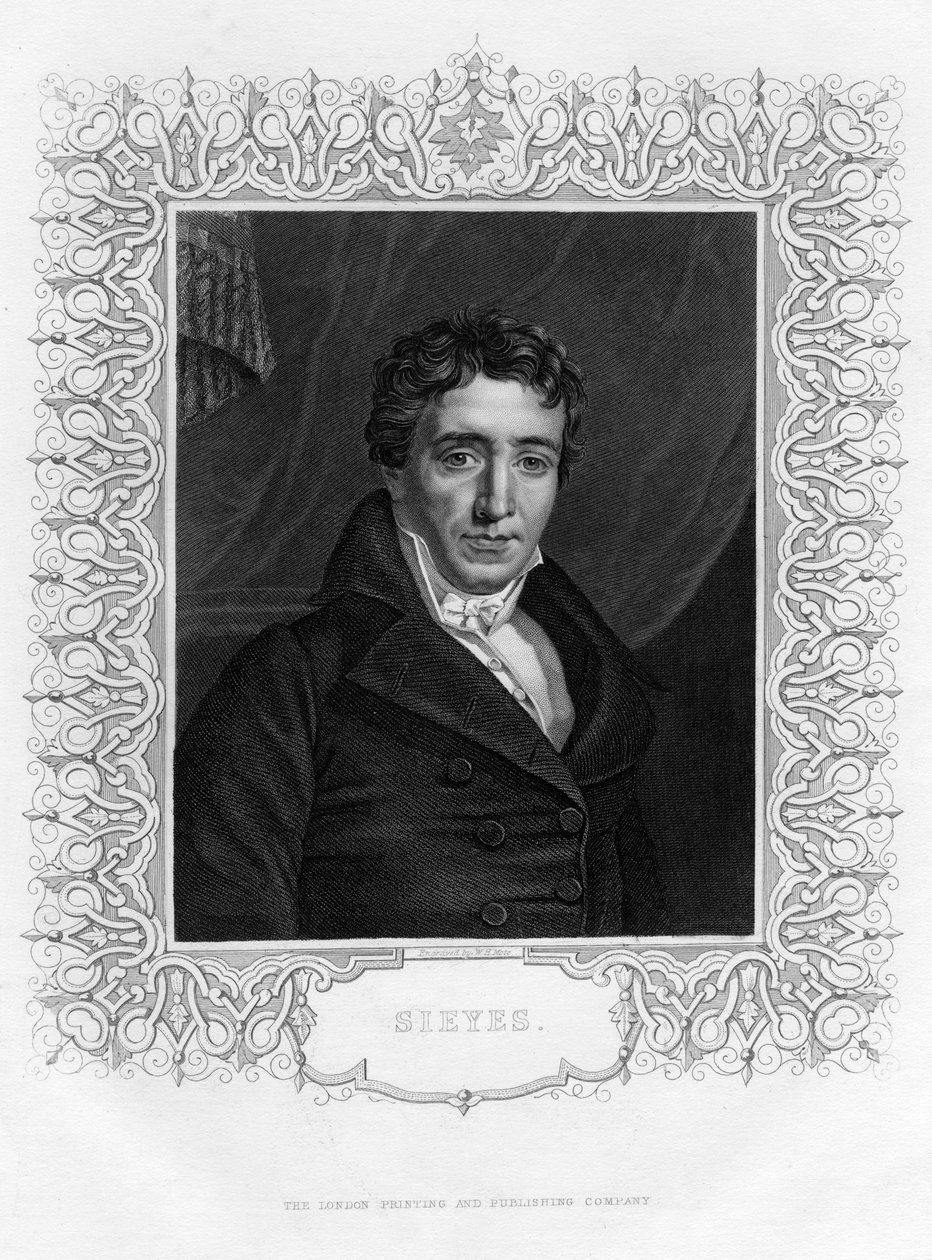 Emmanuel Joseph Sieyès 1748-1836, francuski opat i mąż stanu, XIX wiek. autorstwa William Henry Mote