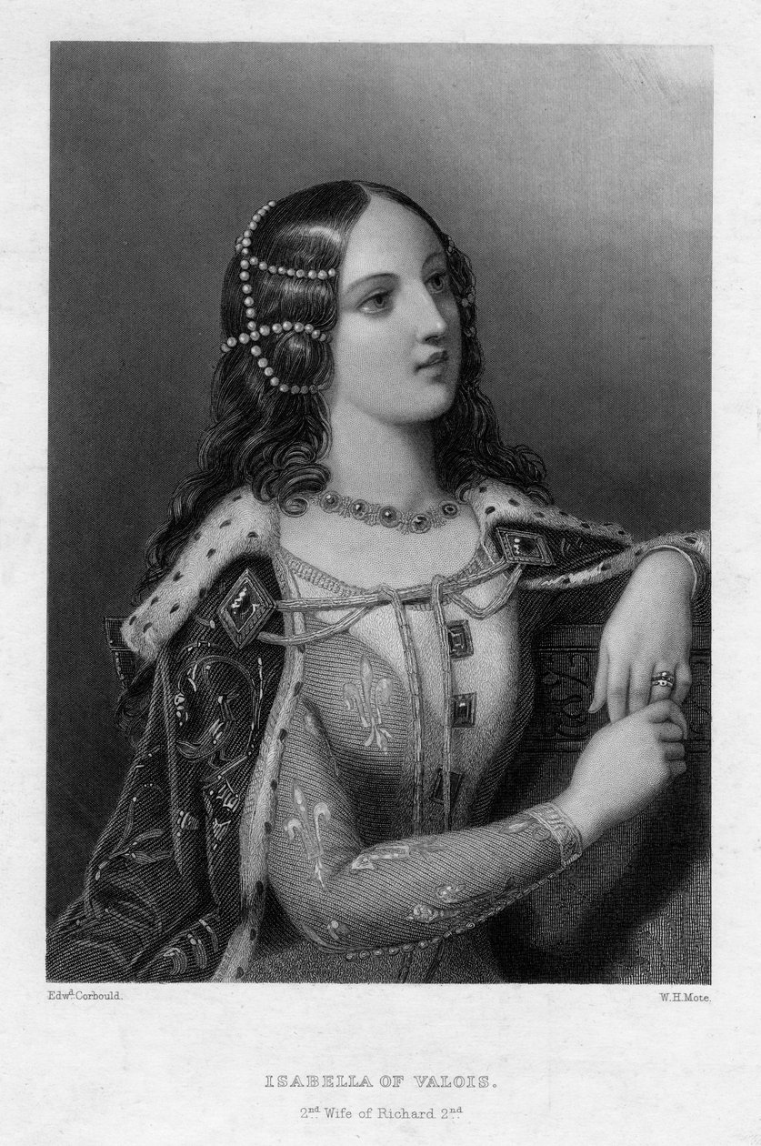 Izabela de Valois, druga żona Ryszarda II, ok. 1860. autorstwa William Henry Mote