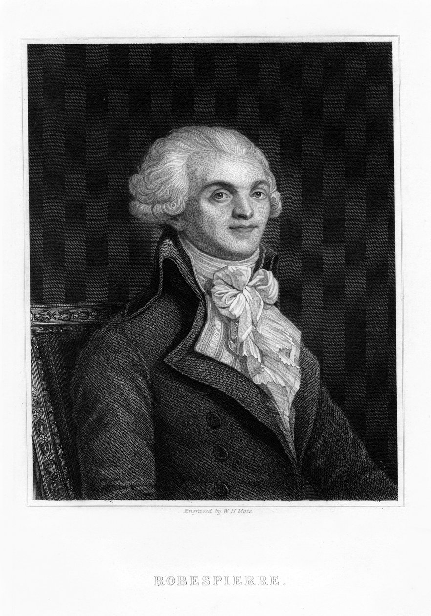 Maximilien Robespierre, jeden z przywódców rewolucji francuskiej, XIX w. autorstwa William Henry Mote