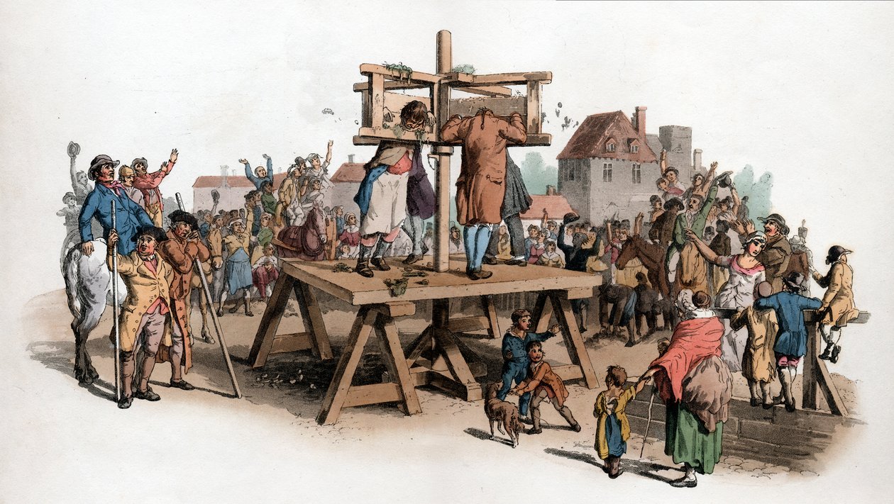Pręgierz, 1805 autorstwa William Henry Pyne