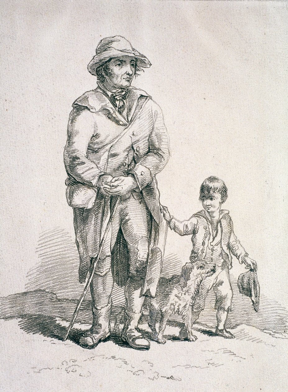 Wieśniak z psem i chłopcem, Postacie Prowincjonalne, 1813 autorstwa William Henry Pyne