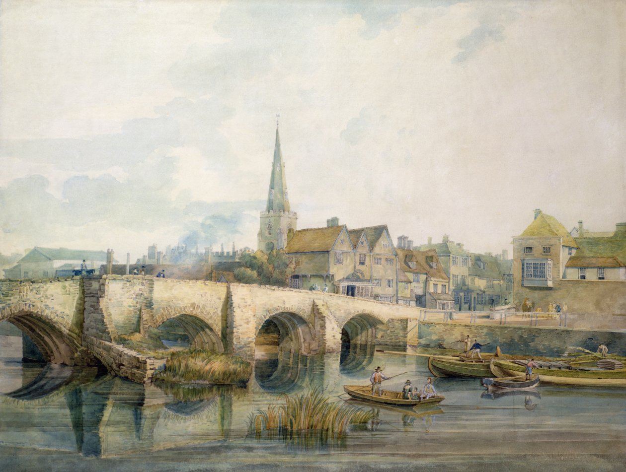 Bedford Bridge, Bedford autorstwa William Henry Pyne