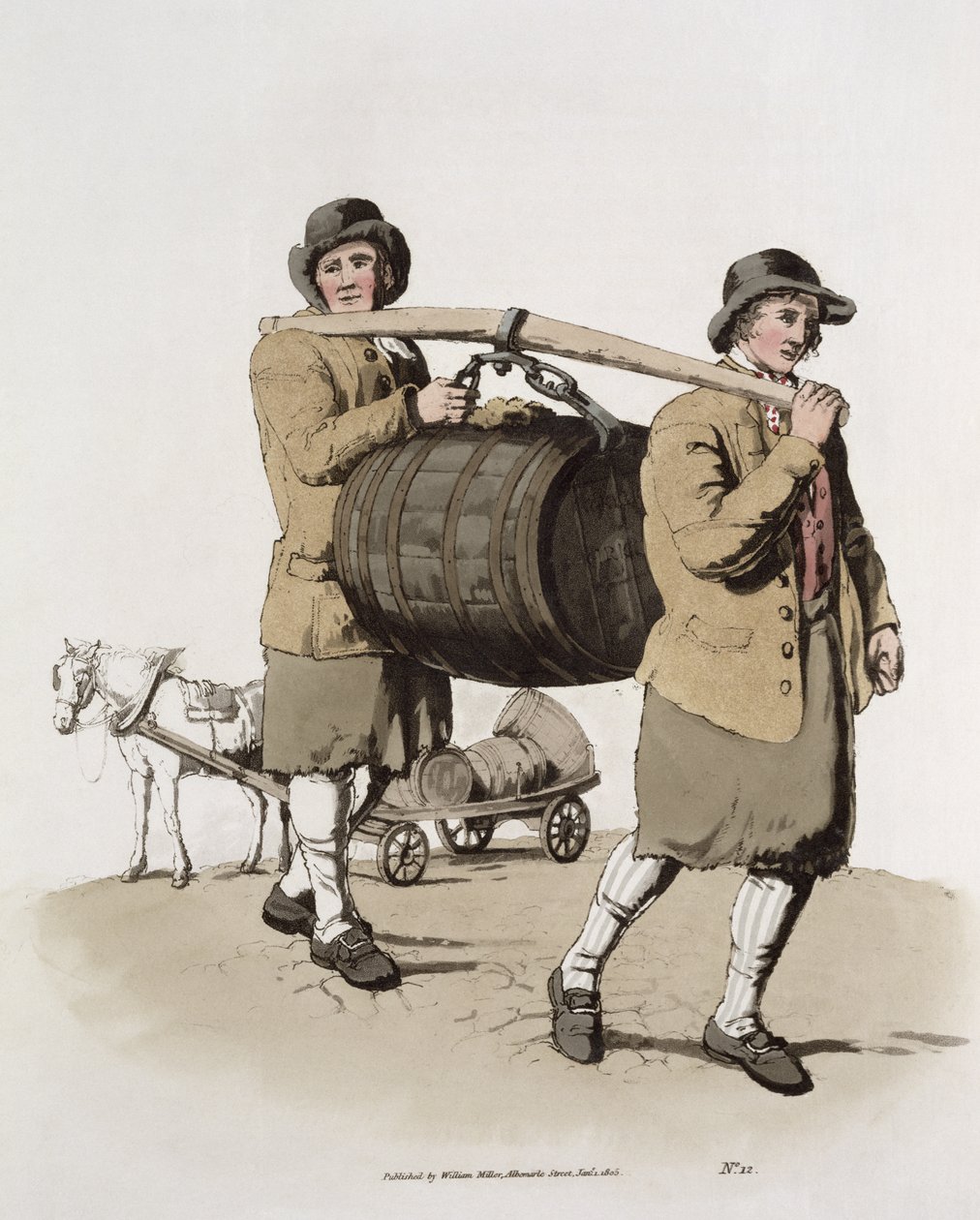 Brewers, z „Kostium Wielkiej Brytanii” wydanego przez Williama Millera, 1805 autorstwa William Henry Pyne