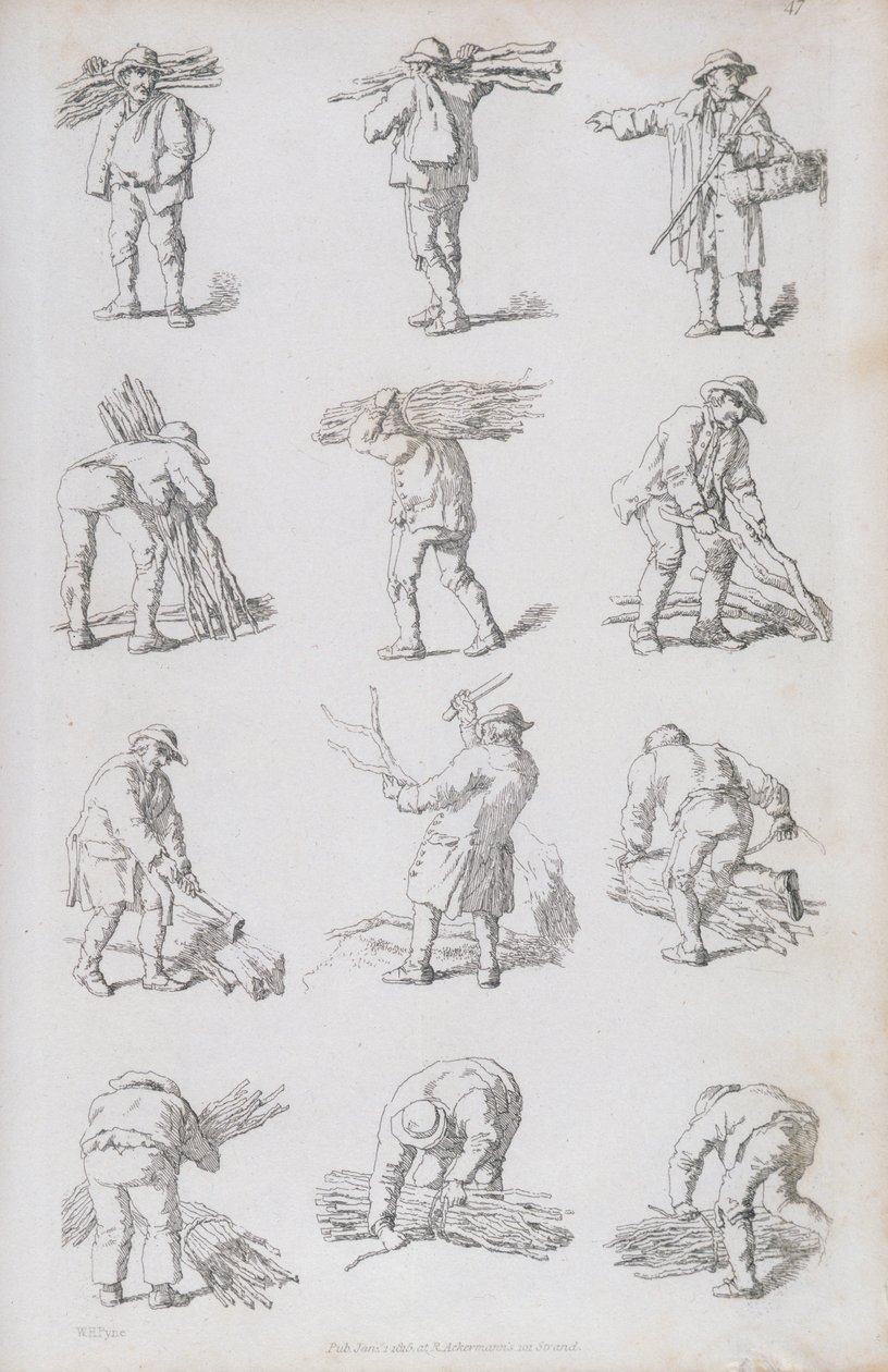 Ilustracja z „Akwaforty rustykalne: dla upiększenia krajobrazu”, 1815 autorstwa William Henry Pyne