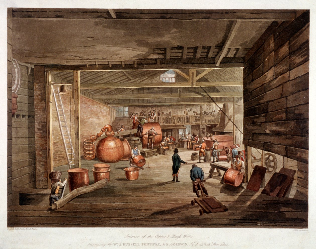 Shoe Lane, Londyn, c1806 autorstwa William Henry Pyne