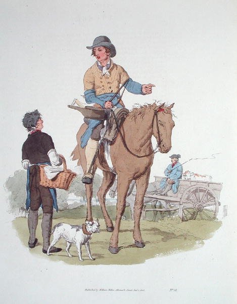 Rzeźnik, z „Strój Wielkiej Brytanii”, opublikowany 1805 (akwatinta) autorstwa William Henry Pyne