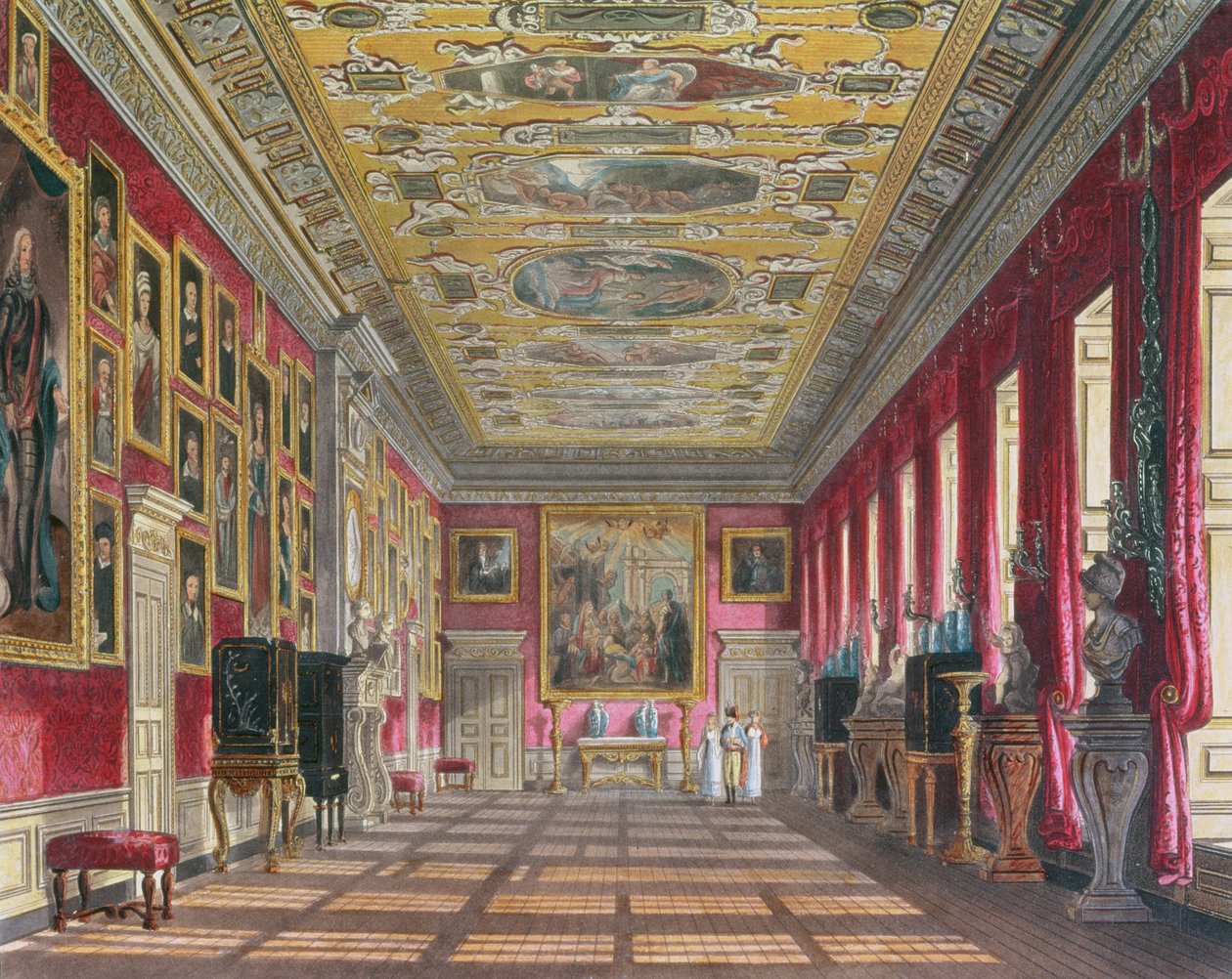 Galeria Króla, Pałac Kensington z „Rezydencji Królewskich” Pyne, 1818 autorstwa William Henry Pyne