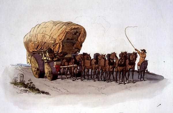 Wagon, z „Kostium Wielkiej Brytanii”, wyd. William Miller autorstwa William Henry Pyne