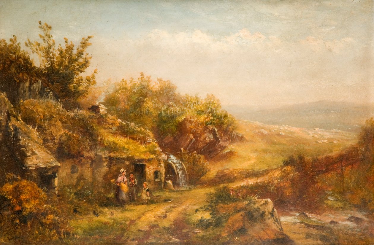 Domek i koło młyńskie, autorstwa William Henry Vernon