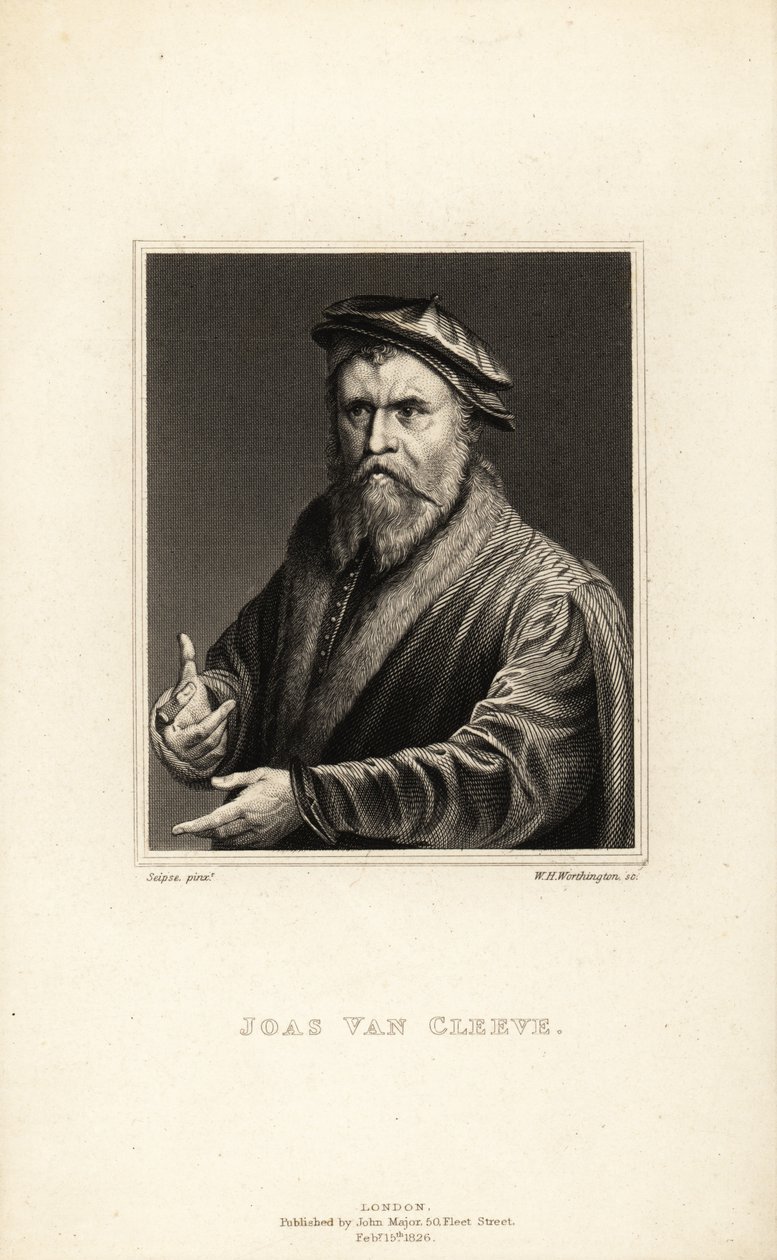 Portret Joosa van Cleve, malarza działającego w Antwerpii, ok. 1485-1540 autorstwa William Henry Worthington