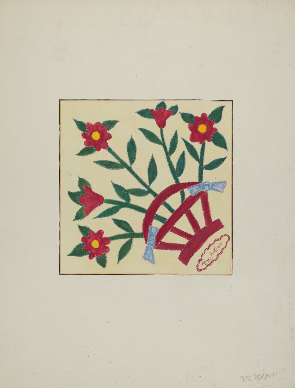 Kawałkowa kołdra 1 kwadrat, ok. 1940. autorstwa William Herbert
