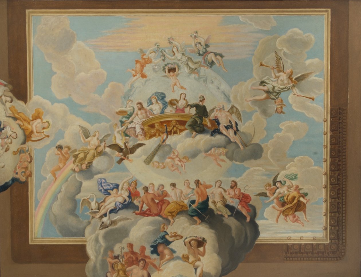 Sufit Królewskich Schodów, Pałac Hampton Court autorstwa William Herbert Hampton