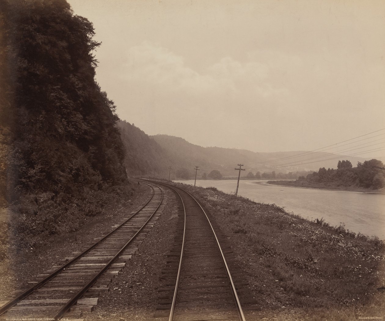 Hemlock Run Curve, niedaleko Towandy, ok. 1895 (zdjęcie) autorstwa William Herman Rau