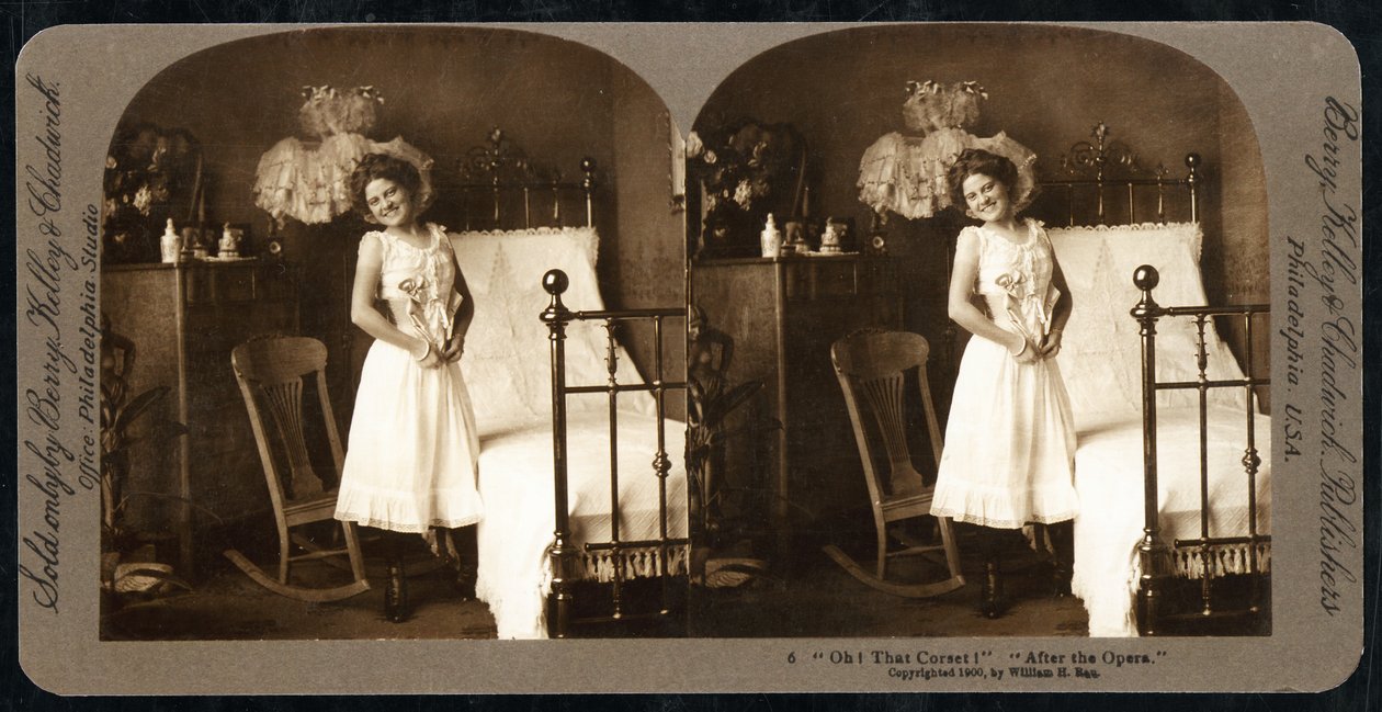 O, ten gorset po operze, ok. 1900 (zdjęcie w sepii) (zob. też 473263) autorstwa William Herman Rau