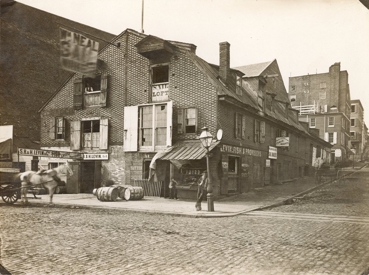 Race Street Wharf, Delaware Avenue przy Race Street, 1867 autorstwa William Herman Rau