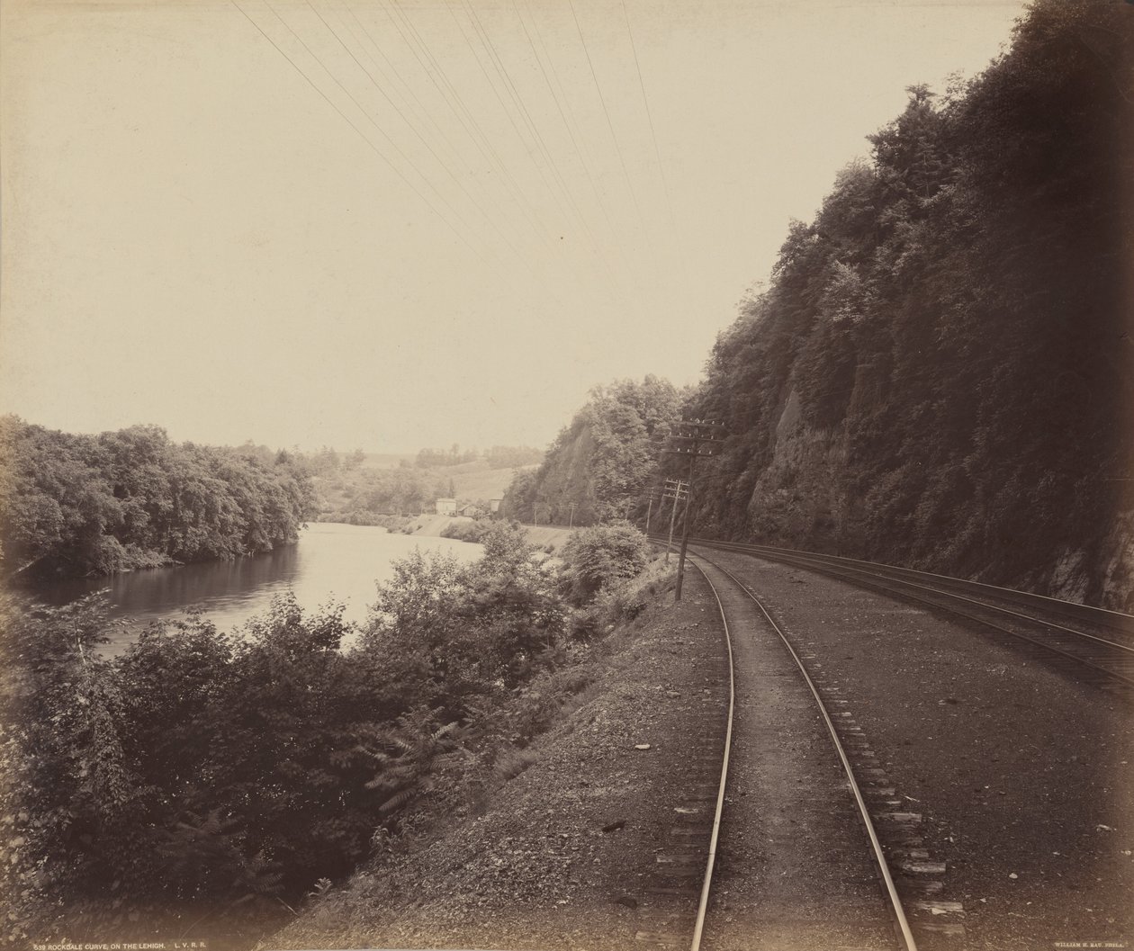 Rockdale Curve, On the Lehigh, ok. 1895 (zdjęcie) autorstwa William Herman Rau