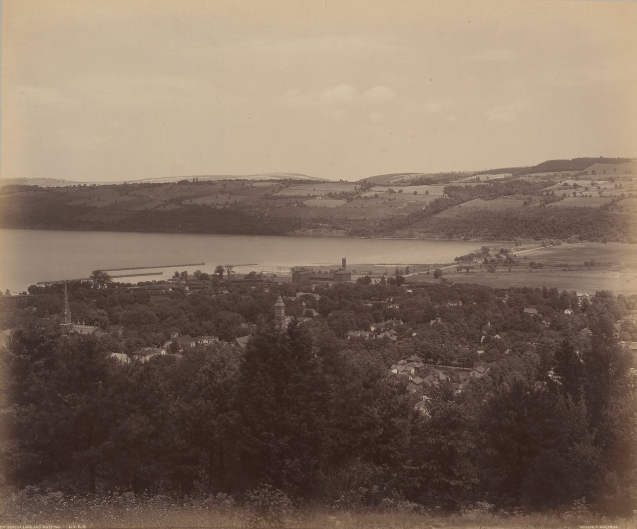 Seneca Lake i Watkins, ok. 1895 (zdjęcie) autorstwa William Herman Rau