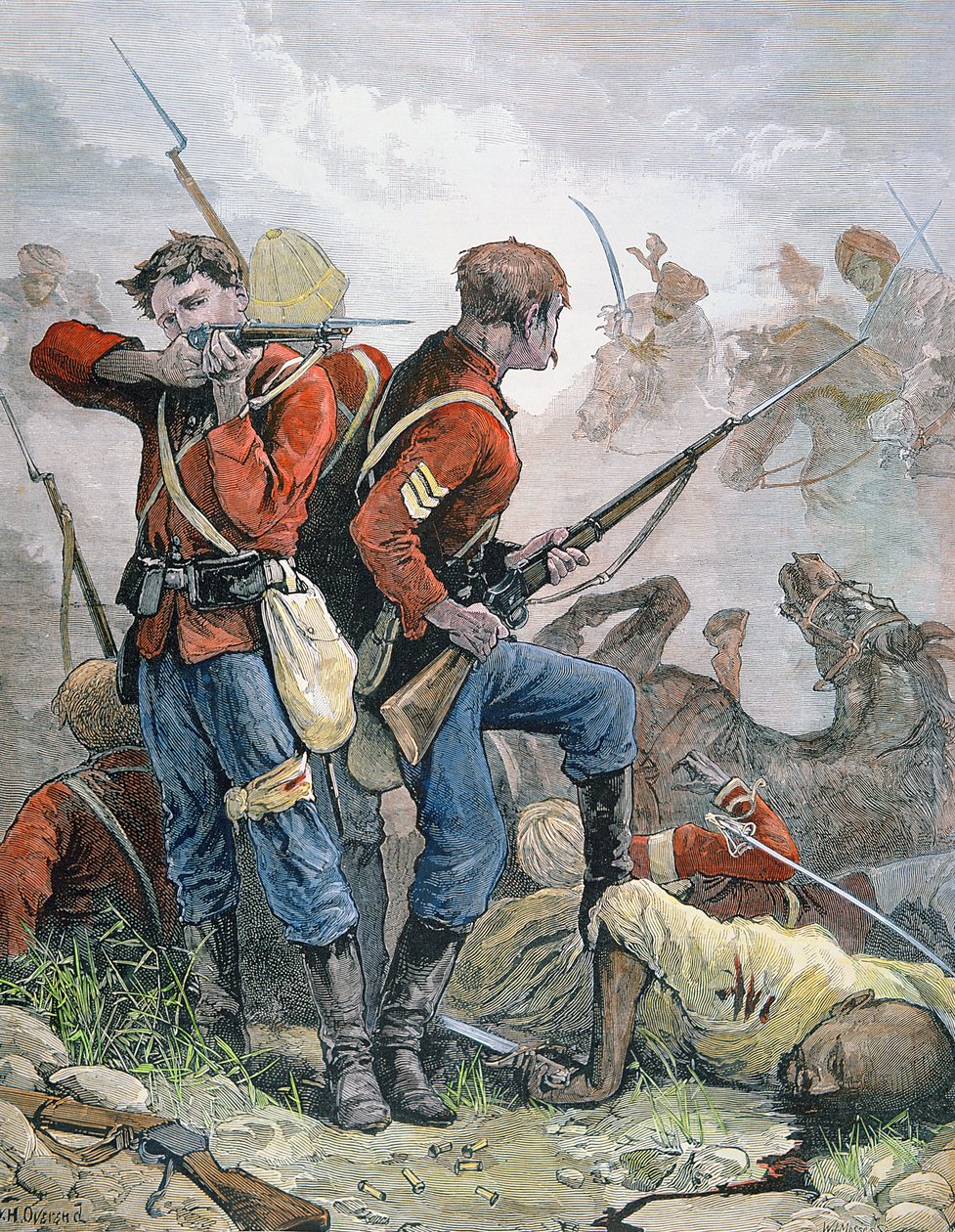 „W Zatoce”, brytyjscy żołnierze podczas II wojny anglo-afgańskiej autorstwa William Heysham (after) Overend