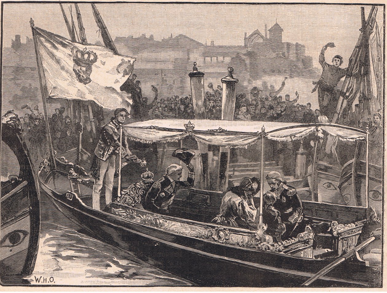 Ucieczka rodziny królewskiej Portugalii autorstwa William Heysham Overend