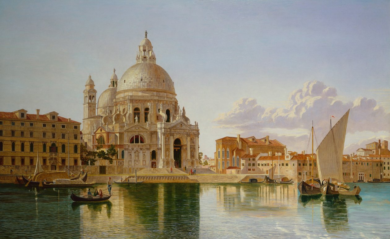 Santa Maria Della Salute, Wenecja (olej na płótnie) autorstwa William Hickling Burnett