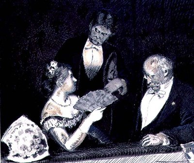 Figurki w pudełku Opera (akwaforta) autorstwa William Hicok Low