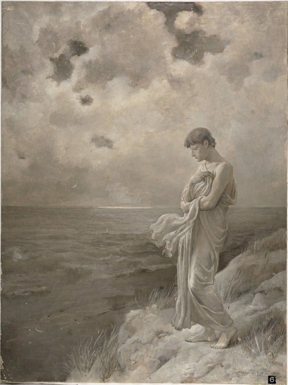 Sonnet: „Kiedy boję się, że przestanę być”, 1887 autorstwa William Hicok Low