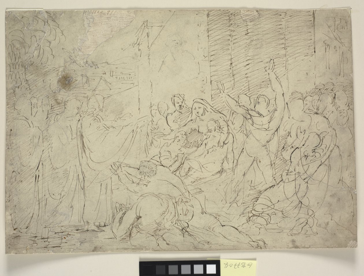 Chrystus uzdrawiający chorego człowieka, czyli Wskrzeszenie Łazarza autorstwa William Hilton